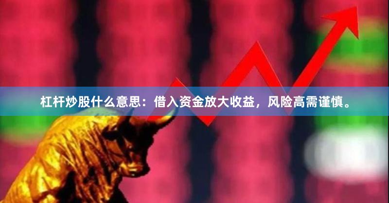 杠杆炒股什么意思：借入资金放大收益，风险高需谨慎。